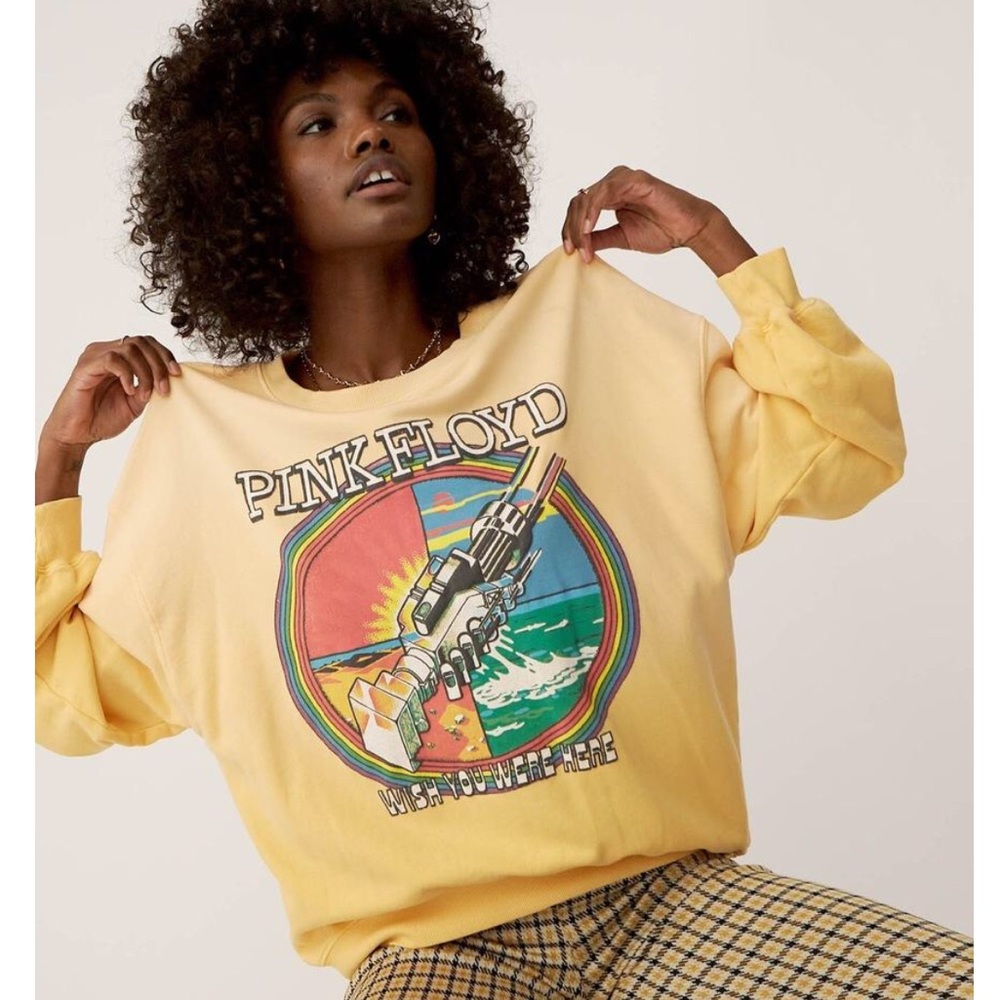 Pink Floyd Wish You Were Here Oversized Crew Sweat - Picture 1 of 6